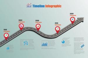 Business Roadmap Timeline Infografik Vorlage Vektor-Illustration vektor