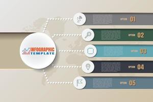 Business Roadmap Timeline Infografik mit 5 Schritten Vektorillustration vektor