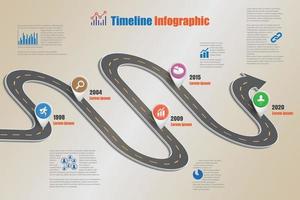 Business Roadmap Timeline Infografik Vorlage Vektor-Illustration vektor