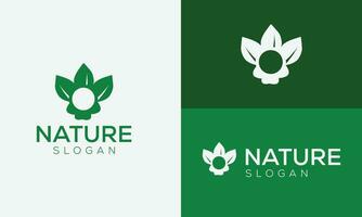 kreativ skön värld natur logotyp design vektor