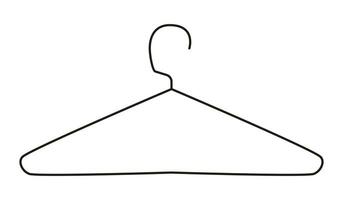 Kleider Aufhänger. Garderobe einfach Piktogramm. Linie Symbol Vektor isoliert auf Weiß Hintergrund. Kleiderschrank Symbol. Kleider Gestell unterzeichnen. Folge.