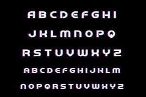 modernt retro alfabetet teckensnitt a till z vektor