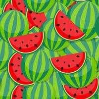 nahtloser Musterhintergrund aus Wassermelone. Vektor-Illustration vektor