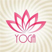 lotusblommatecken för wellness, spa och yoga. vektor illustratio