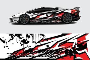 bil wrap grafisk racing abstrakt bakgrund för wrap och vinyl klistermärke vektor