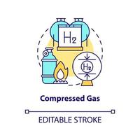 komprimerad gas koncept ikon vektor