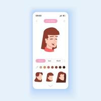 Emoji Creator Smartphone-Schnittstellenvektorvorlage