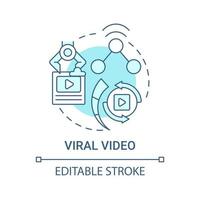 Symbol für virales Videokonzept vektor