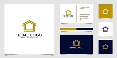 Home Home Logo Design Template Vector mit Visitenkartendesign