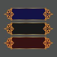 Satz des islamischen Bannerdesign-Vektorbildes mit Rahmenecke