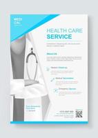 Flyer für medizinisches Gesundheitswesen oder Cover-Vorlagendesign vektor