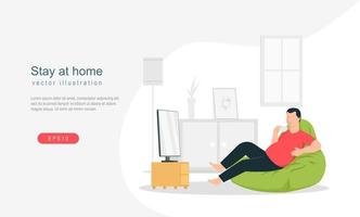Entspannung zu Hause Vektor-Konzept Illustration vektor