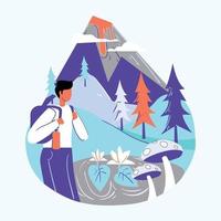 pojke sommarsemester resande illustration koncept vektor