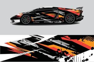 bil wrap grafisk racing abstrakt bakgrund för wrap och vinyl klistermärke vektor