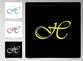 h Brief Logo abstraktes Design vektor