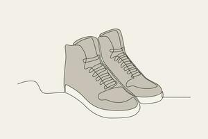 Färg illustration av en par av herr- skor vektor