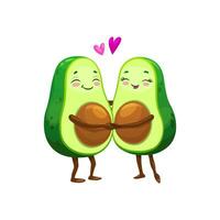 Karikatur Mexikaner Avocado Charakter Paar im Liebe vektor