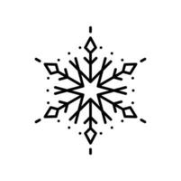 Schneeflocke Weihnachten Feier Gliederung Symbol vektor