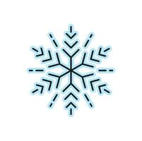 pixel konst snöflinga isolerat jul vinter- ikon vektor