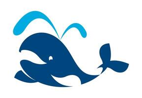 Wal Symbol, Wasserpark oder Wasser- Wasser Sport Emblem vektor