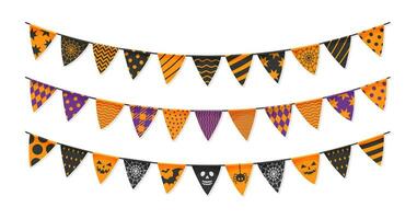 Halloween Urlaub Party Girlande Wimpel und Flaggen vektor