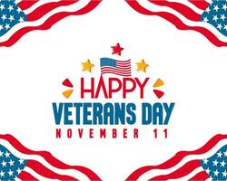 glücklich Veteranen Tag Beschriftung vereinigt Zustand von Amerika, USA Veteranen Tag Design. vektor
