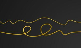 minimalistisch elegant Linien wellig Kunst auf Gold Farben. Vektor Illustration Design Vorlage