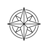 Kompass Wind Rose Symbol. nautisch Richtung und Navigation zum Erdkunde Erkundung. Vektor Illustration Design.