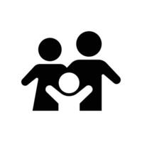 glücklich Familie Symbol. eben Stil. Mutter, Papa, und Kind von Eltern Symbol zum Ihre Netz Seite? ˅ Design, Logo, Anwendung, ui. Vektor Illustration Design.