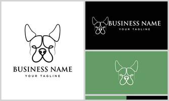 Hundekopf-Logo-Design-Vorlage vektor