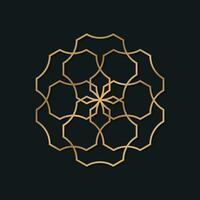 elegant golden Mandala und Zier Logo mit Arabisch Stil vektor