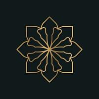 elegant Logo Design dekoriert mit geometrisch Muster im Arabisch und islamisch Stil vektor