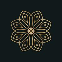 golden Blumen- Design dekoriert mit elegant und Luxus Muster vektor