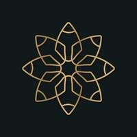 Schönheit Blume Gold Luxus natürlich Blume Muster Logo Design vektor