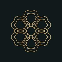 Mandala Logo Design dekoriert mit abstrakt Geometrie vektor