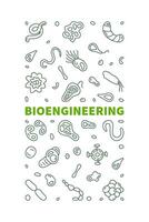 Biotechnik Vektor Wissenschaft Konzept Gliederung Vertikale Banner - - bio Ingenieurwesen Illustration