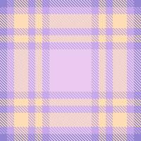 prüfen Vektor Textur von Textil- nahtlos Muster mit ein Plaid Tartan Stoff Hintergrund.