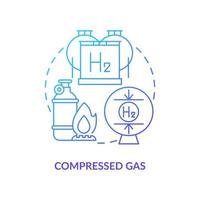 komprimerad gas koncept ikon vektor