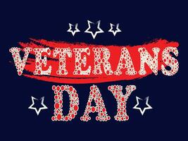 amerikanisch patriotisch Feier Veteranen Tag Vektor Illustration.