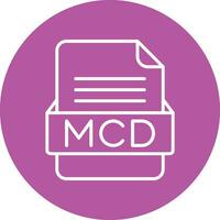 mcd fil formatera vektor ikon