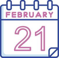 21 februari vektor ikon