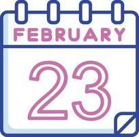 23 februari vektor ikon