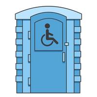 Toilette für Behinderte. Symbol für mobile tragbare Biotoilette. vektor