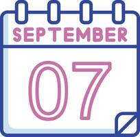 7 September Vektor Symbol