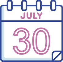 30 Juli Vektor Symbol