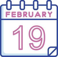 19 Februar Vektor Symbol