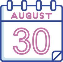 30 augusti vektor ikon