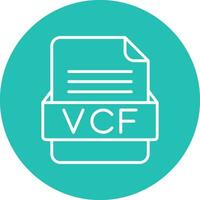 vcf fil formatera vektor ikon