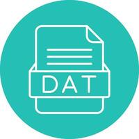 dat Datei Format Vektor Symbol