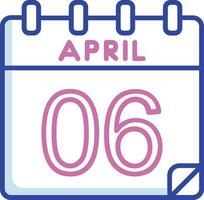 6 April Vektor Symbol